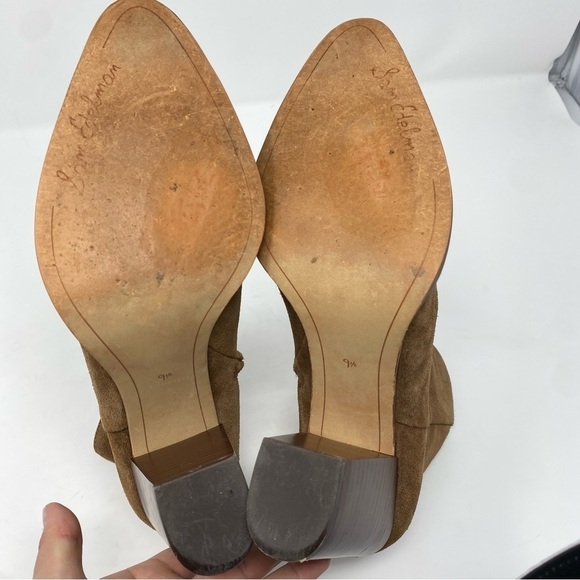 Sam Edelman Blake suede ankle boots cinnamon‎ size 9.5 chocolate brown - Picture 6 of 10